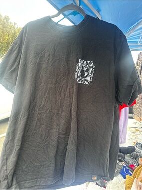 Dickies Black Short-Sleeve Tee with White Graphic